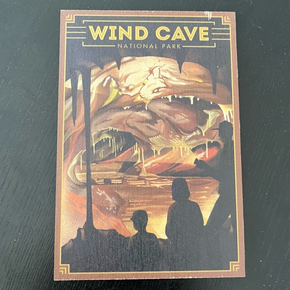 Wind Cave National Park Wood Postcard